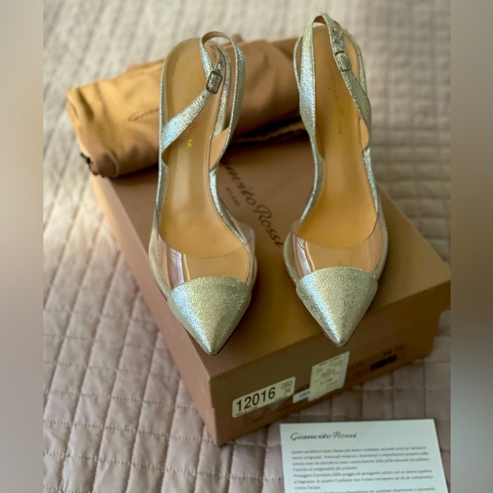 Gianvitto Rossi slingback Luxury heels Italian size 38.5